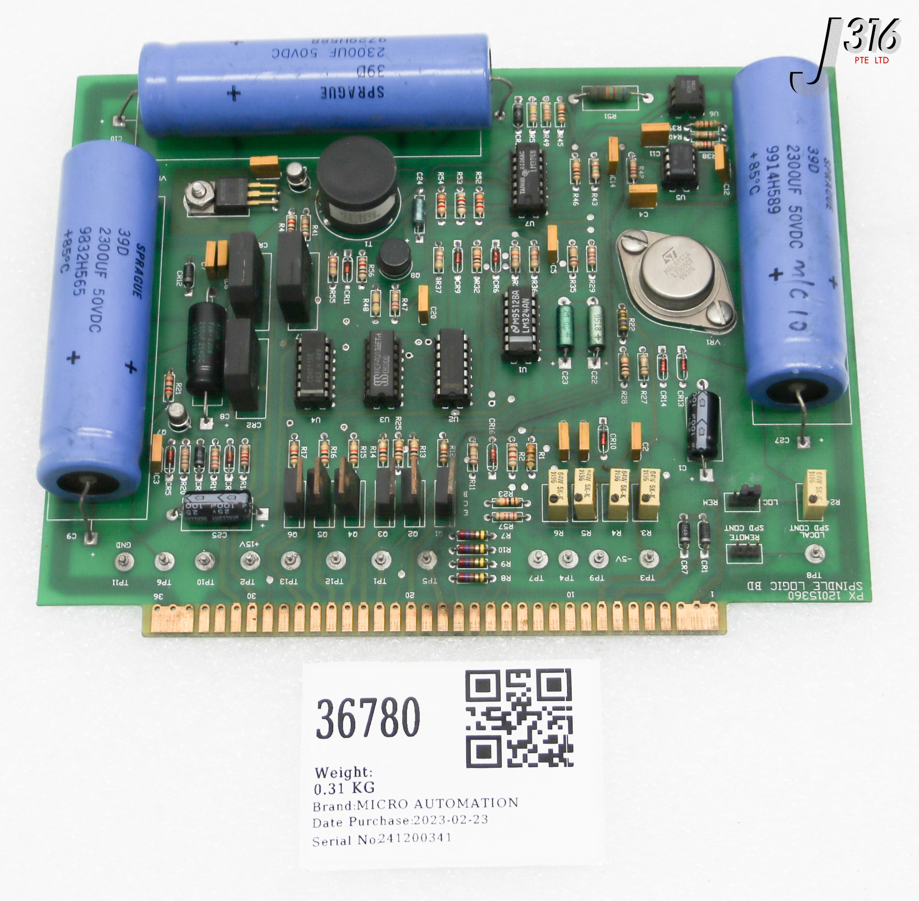 36780 MICRO AUTOMATION PCB, SPINDLE LOGIC BD PX 12015360 | eBay